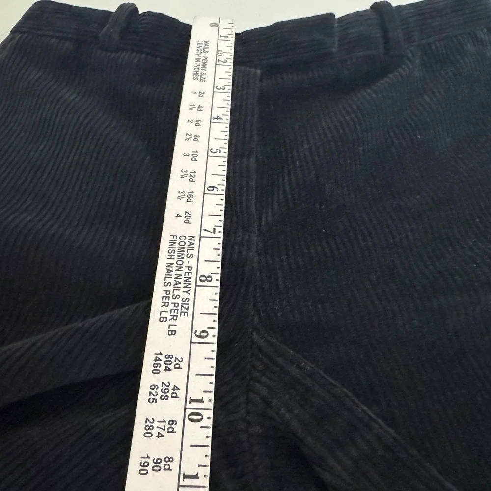 Armani Collezioni Black Corduroy Wide Leg‎ Pants Women's Size 4 Made in Italy